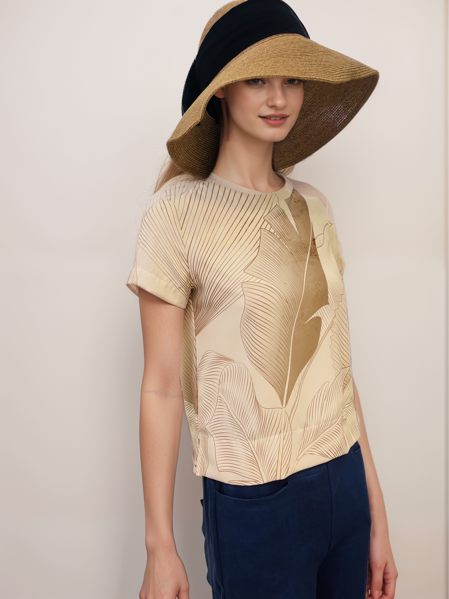 Beige Fern Women Blouse