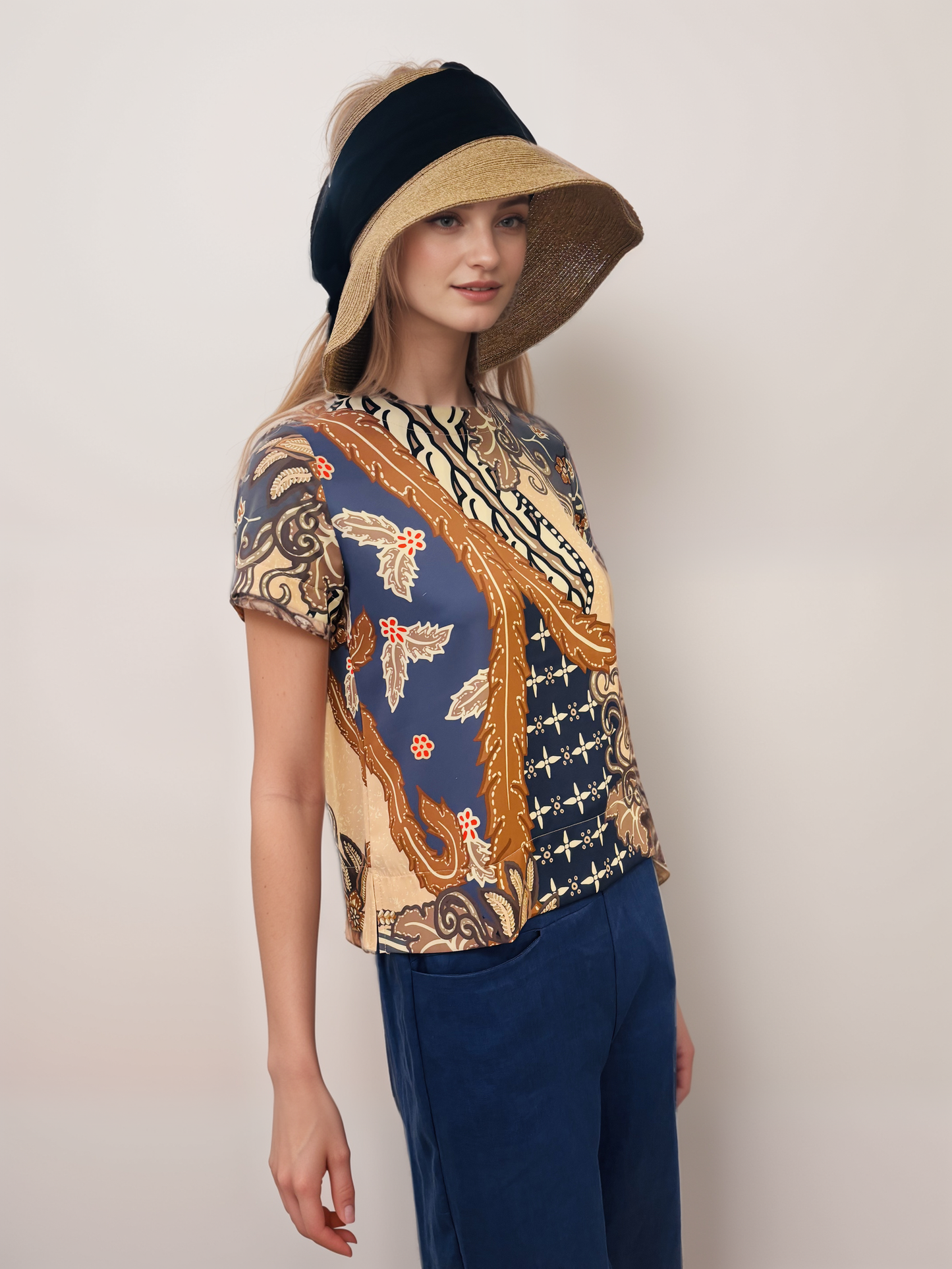 Blue Batik Women Blouse