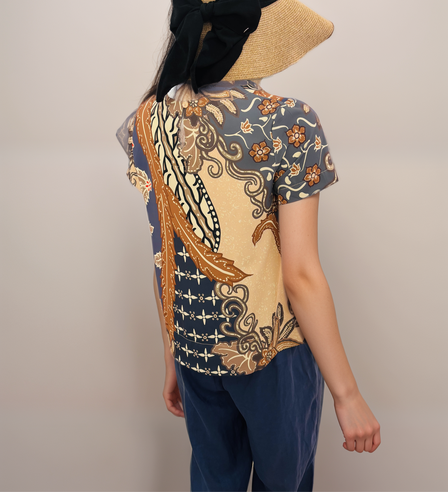 Blue Batik Women Blouse
