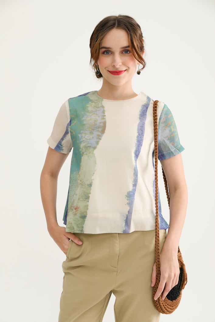 Abstract Stripes Women Blouse