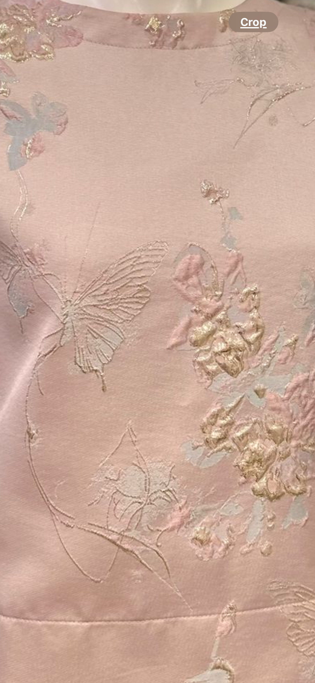 Sweet Pink Oriental Brocade Blouse