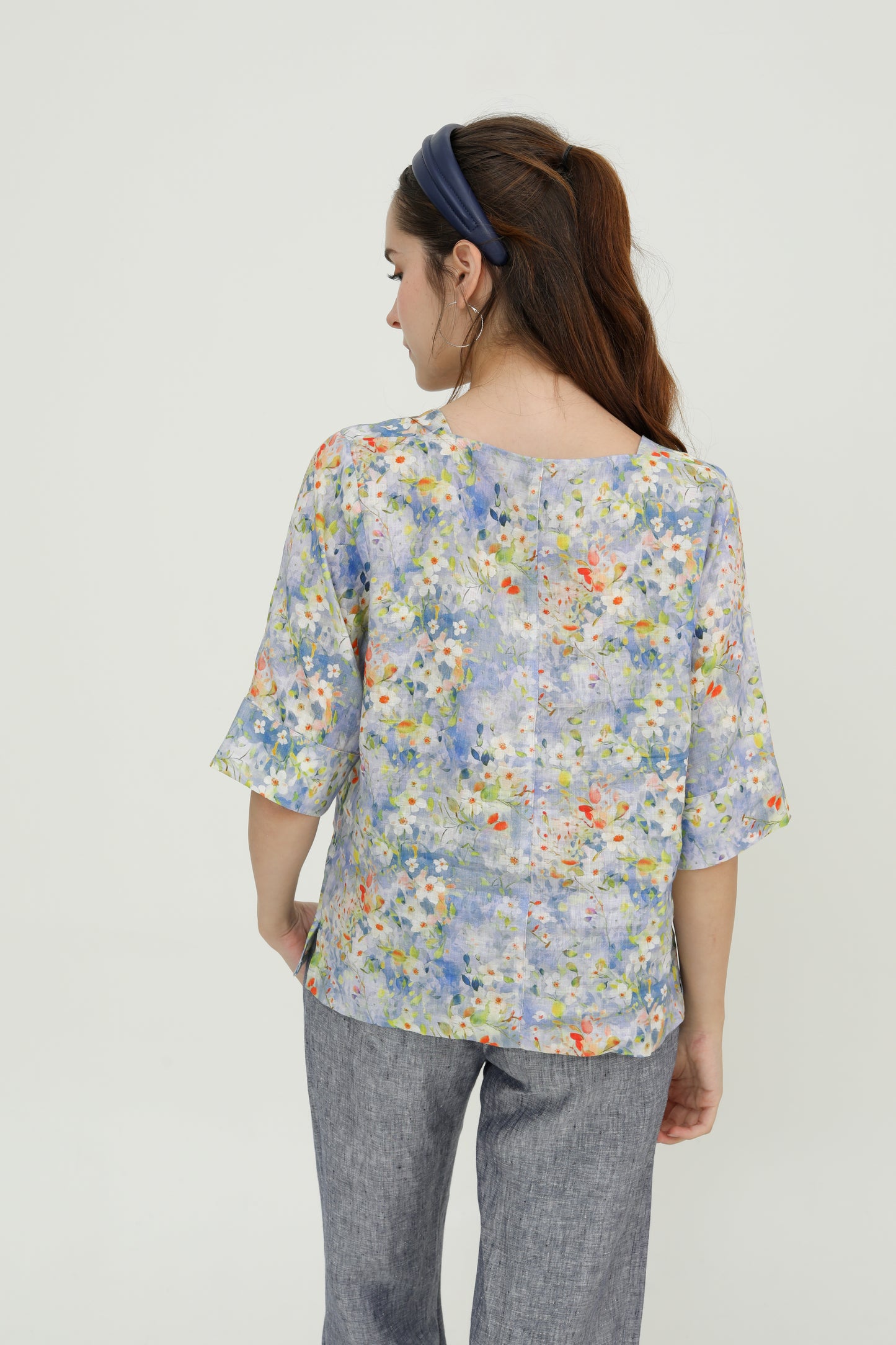 Sweet Lavender Square Neck Blouse