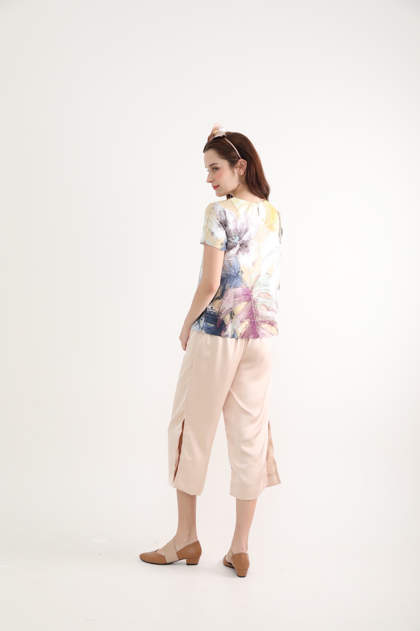 Champagne Satin Culottes ( NEW )