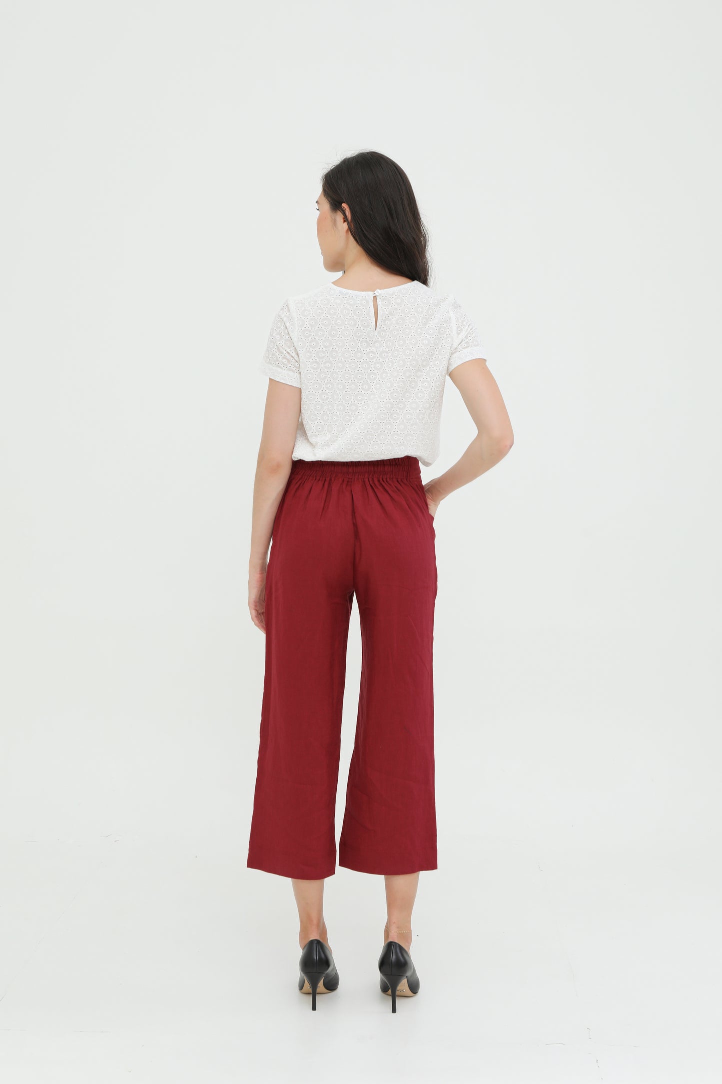 Maroon Long Culottes ( NEW )