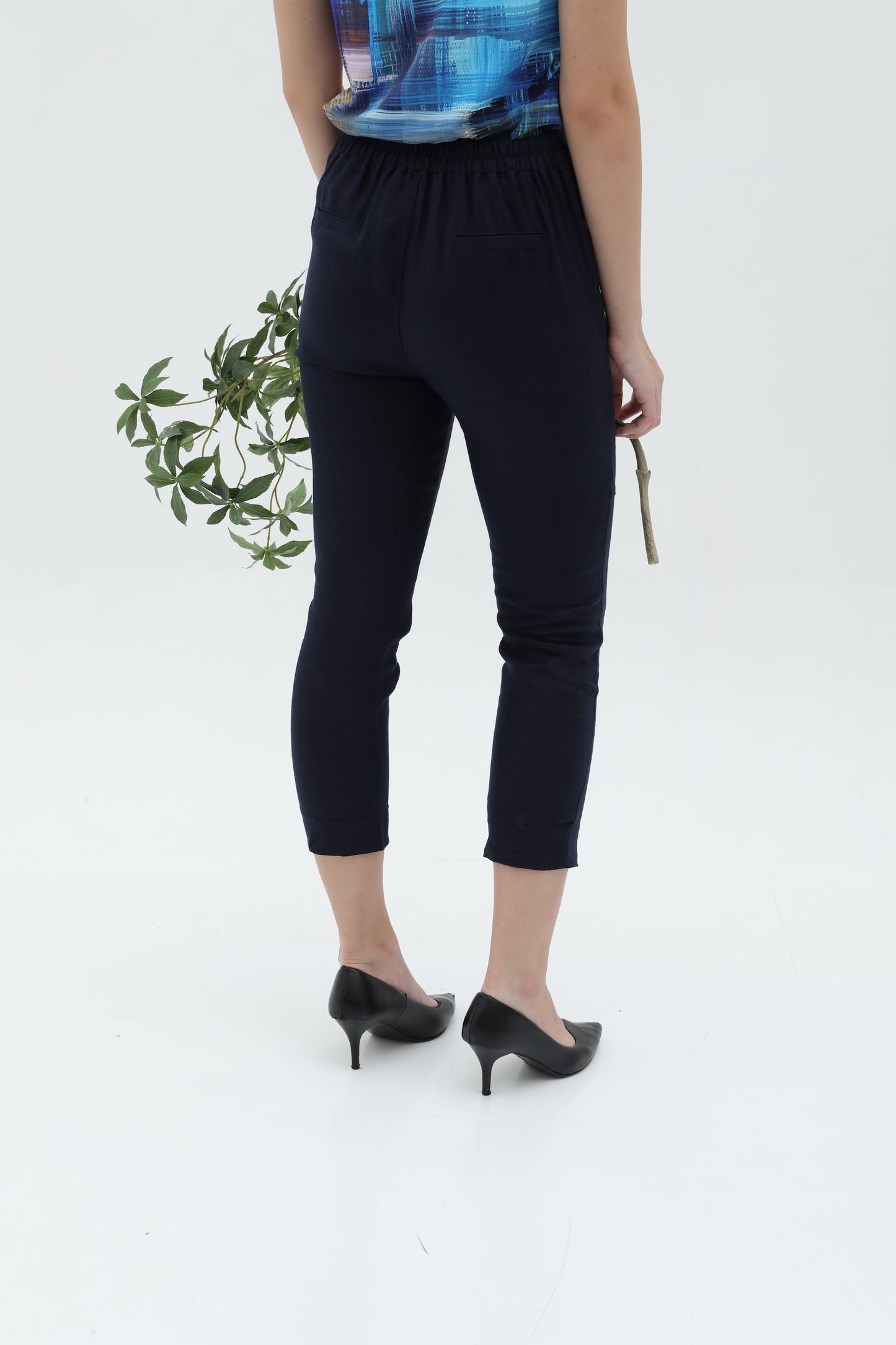 Abel Dark Blue Casual Women Pants