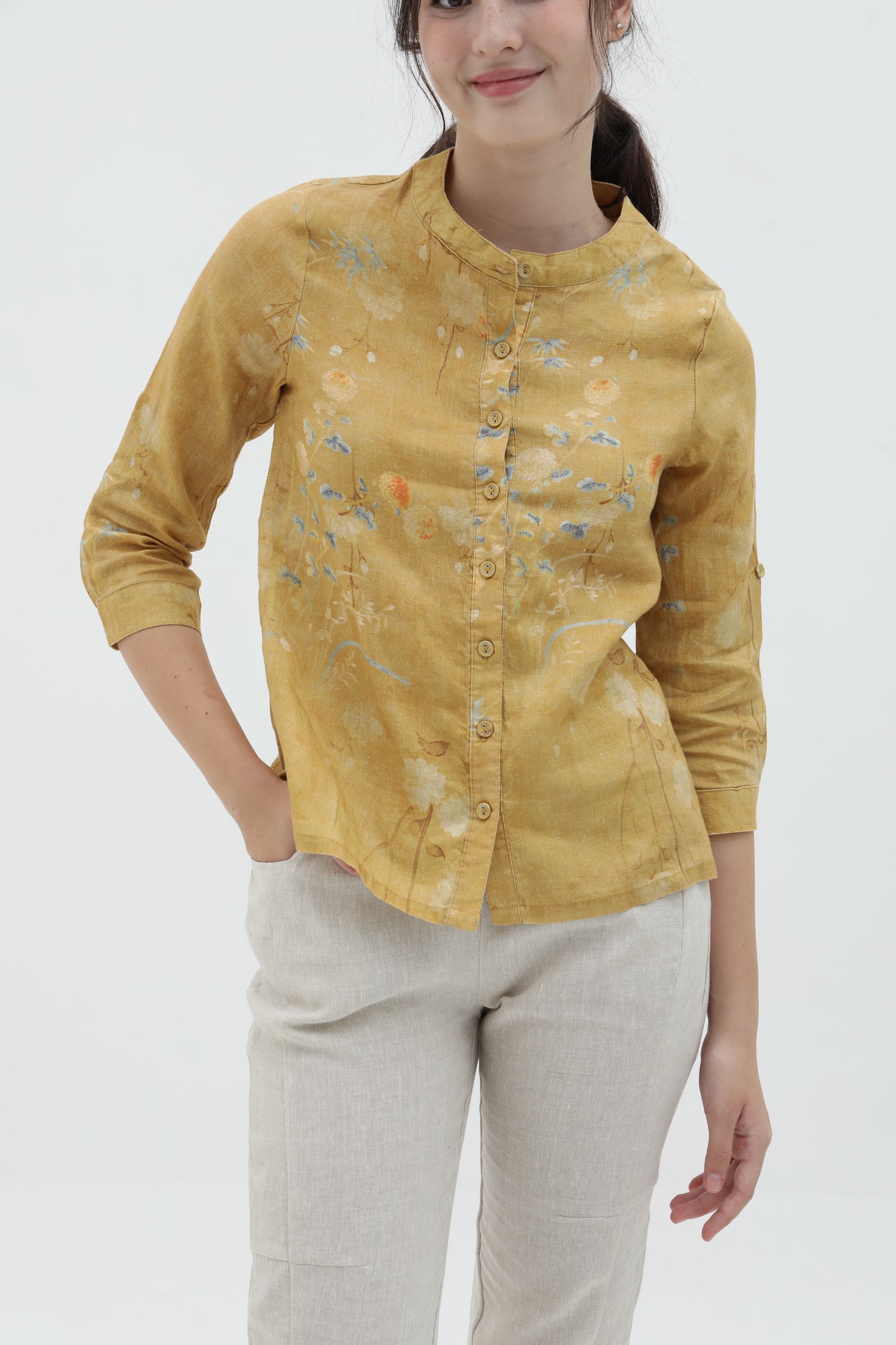 Chi Mandrain Oriental Blouse
