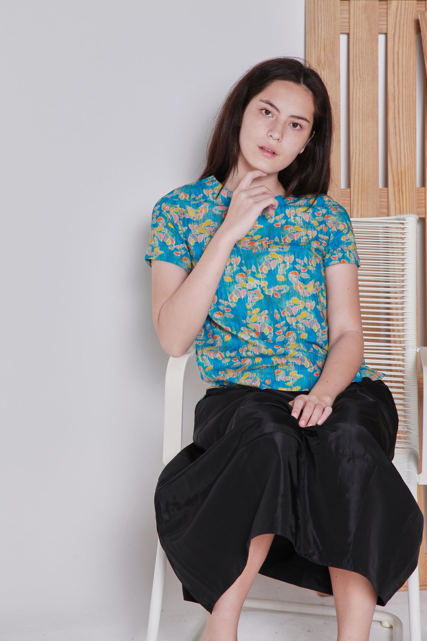 Mia Blue Floral Blouse