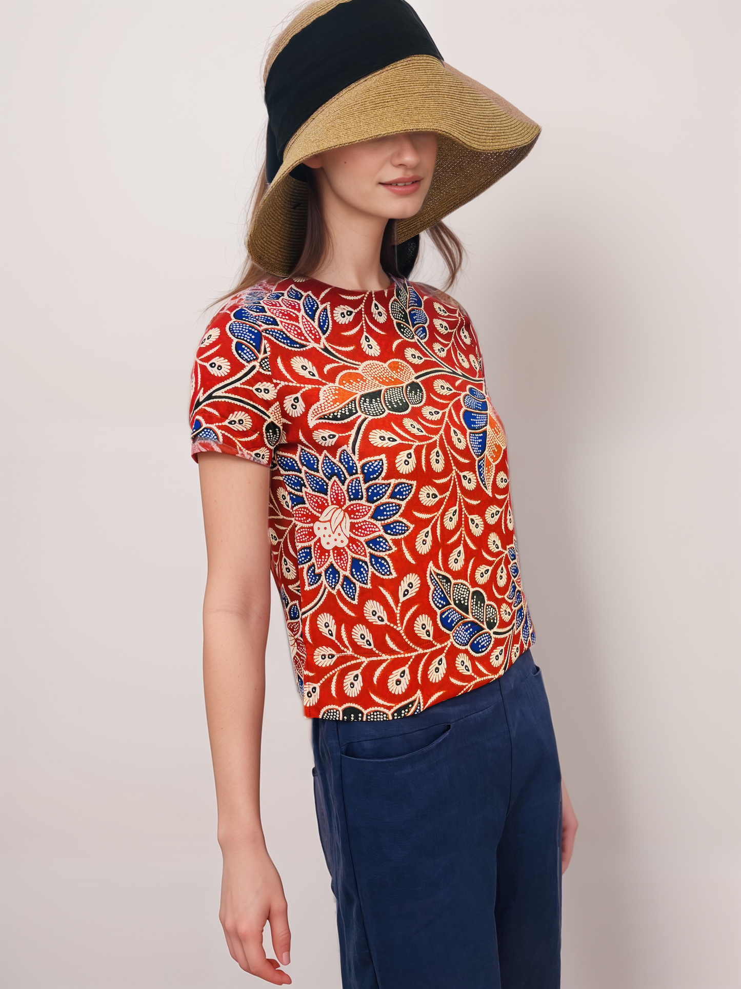 Red Batik Women Blouse