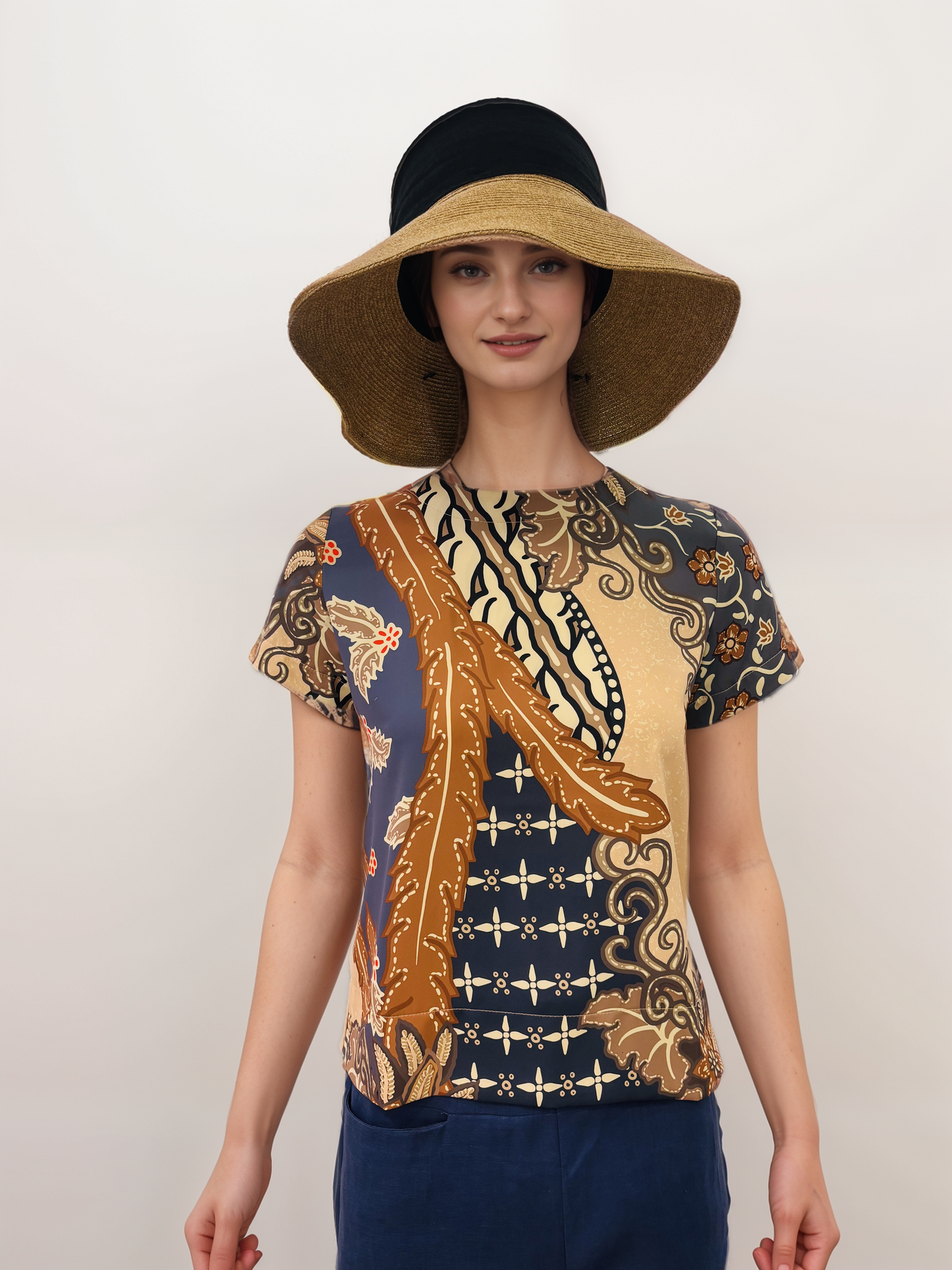 Blue Batik Women Blouse