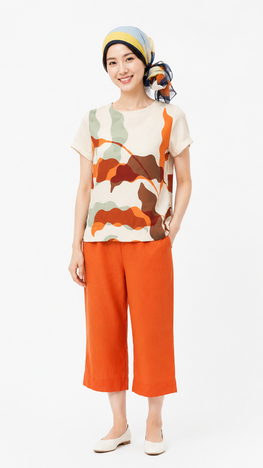 Abstract Fern Blouse