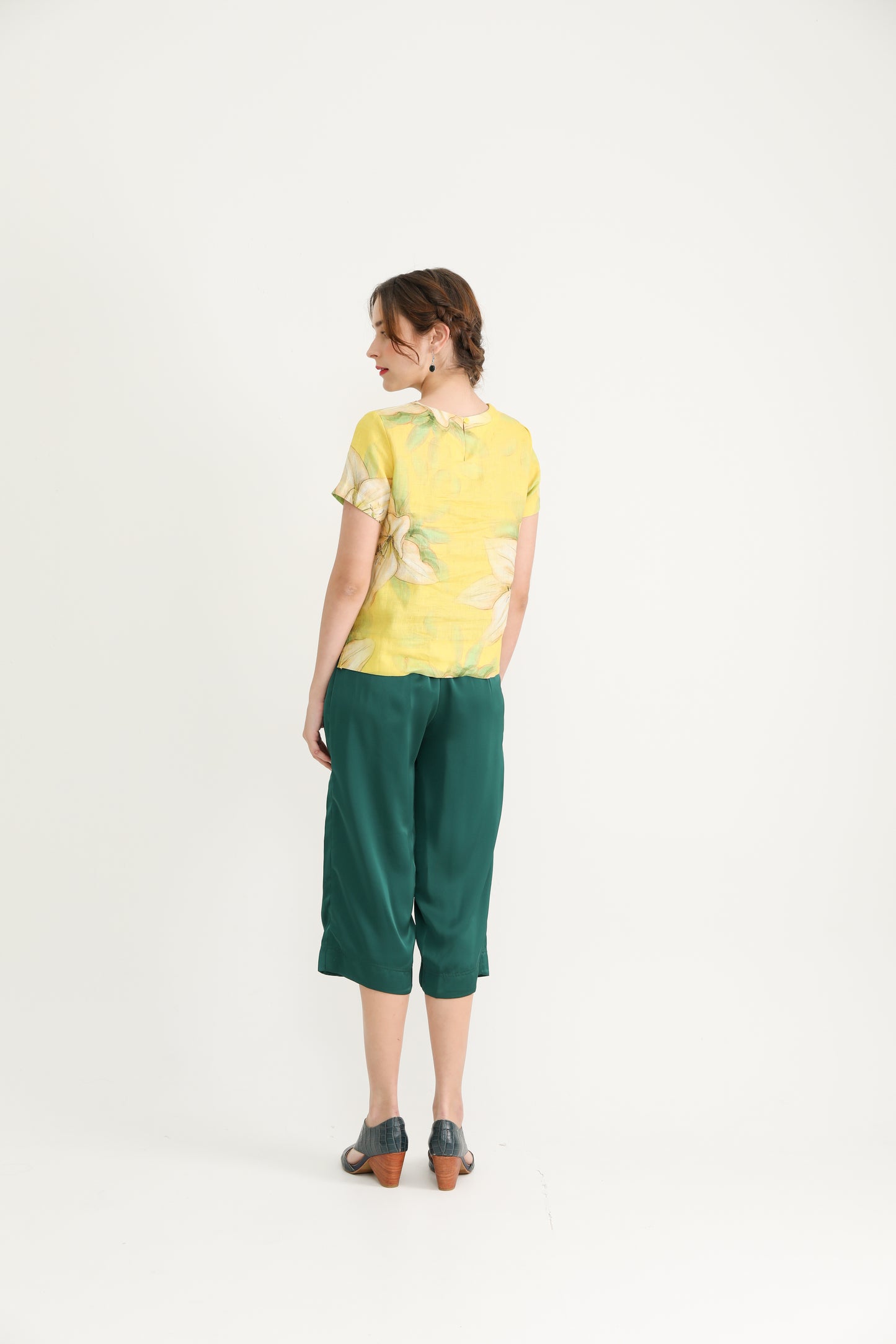 Emerald Green Satin Culottes  ( NEW )