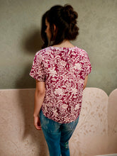 Maroon Floral Blouse