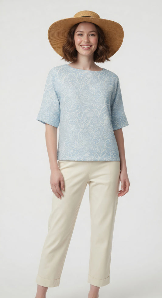 Mother’s Day Special          Blue Baby Sq Necked Blouse