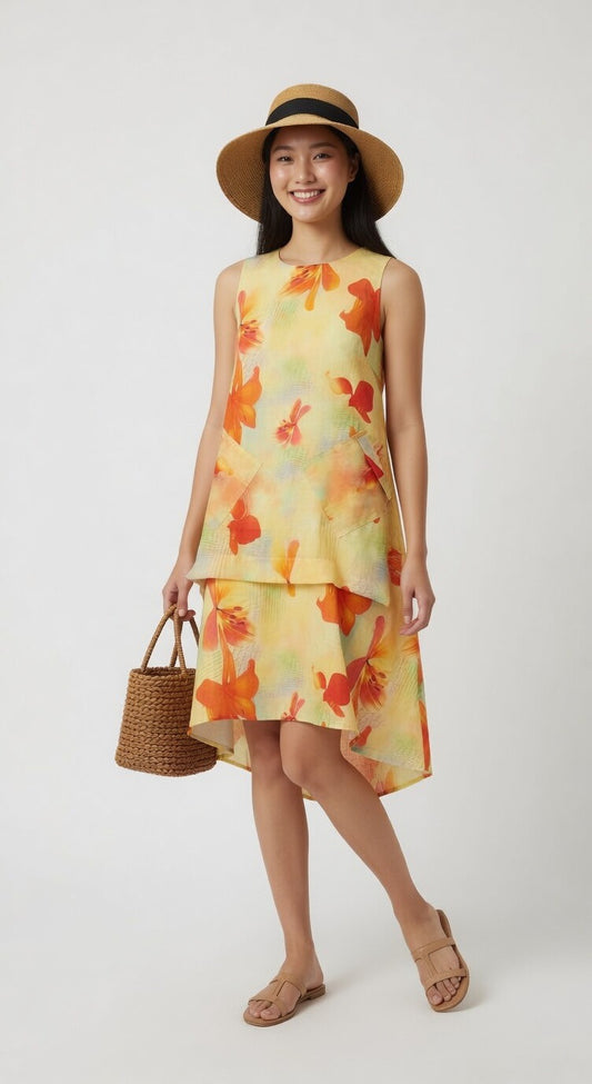 Flame Floral Dress