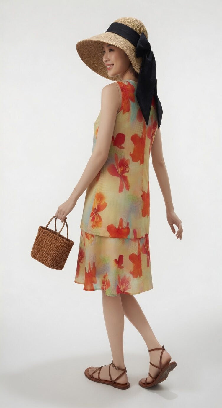Flame Floral Dress