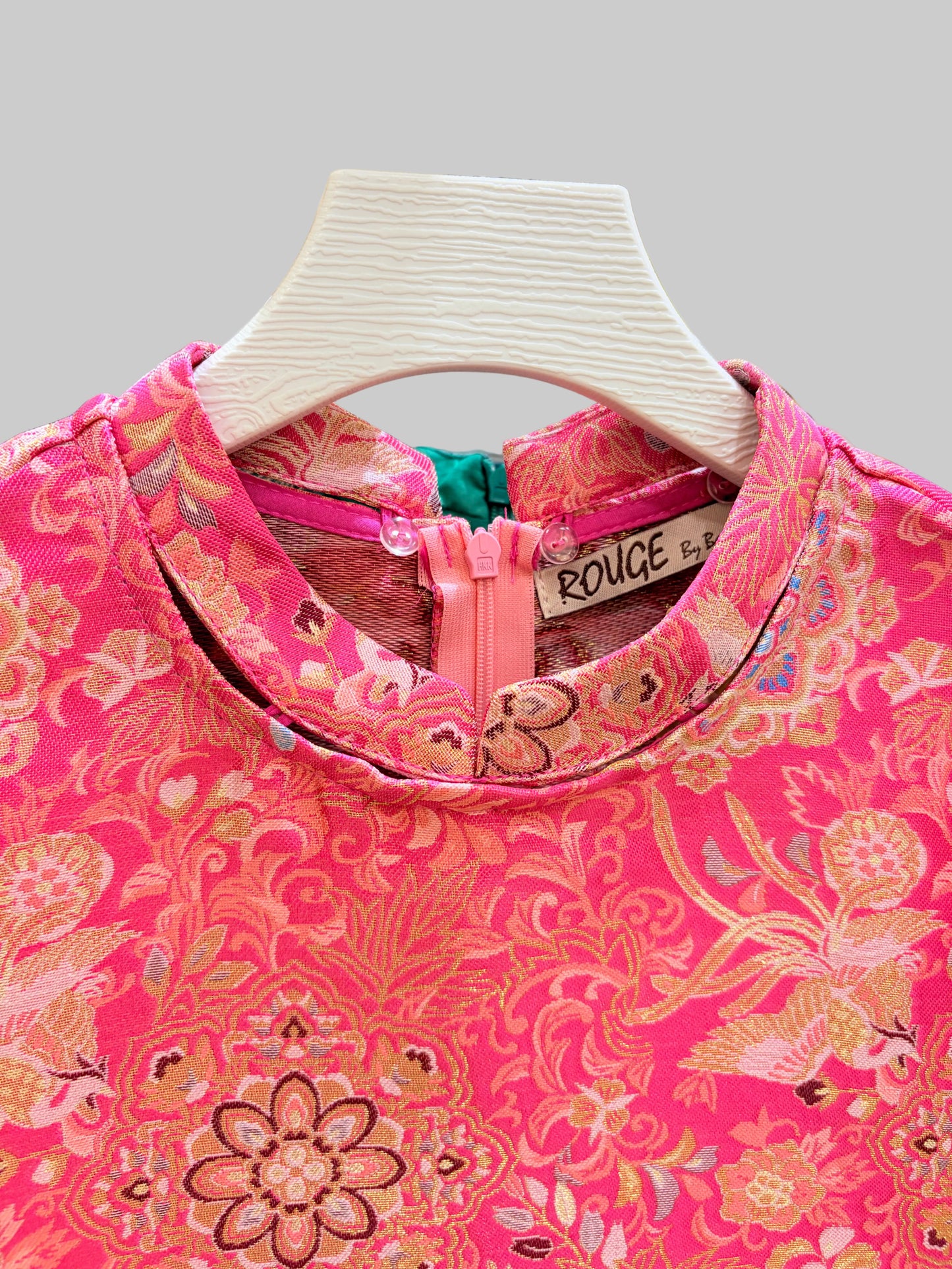 Pink & Silver Brocade Blouse