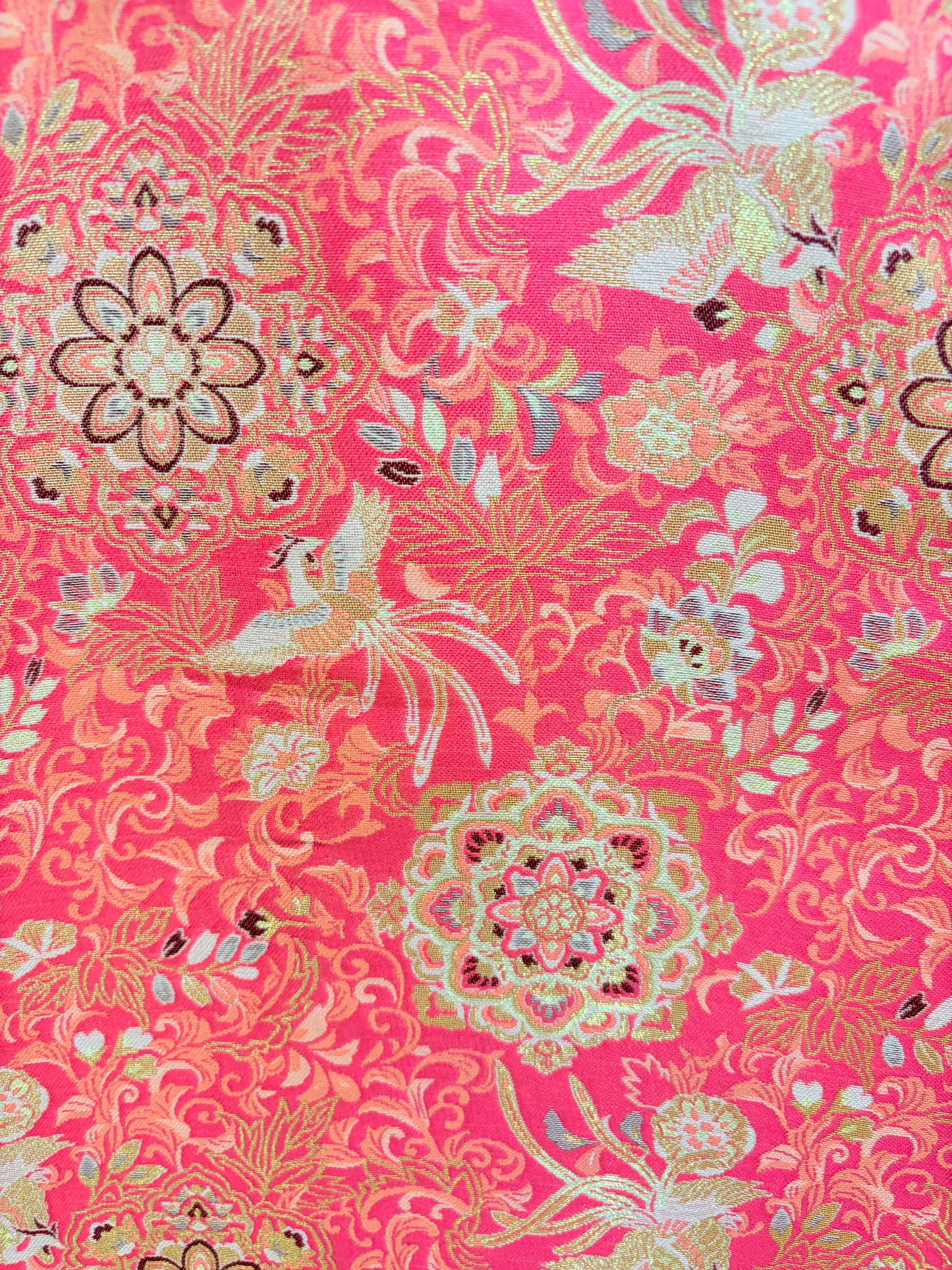 Pink & Silver Brocade Blouse