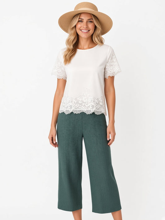 Pristine White  Lace Blouse