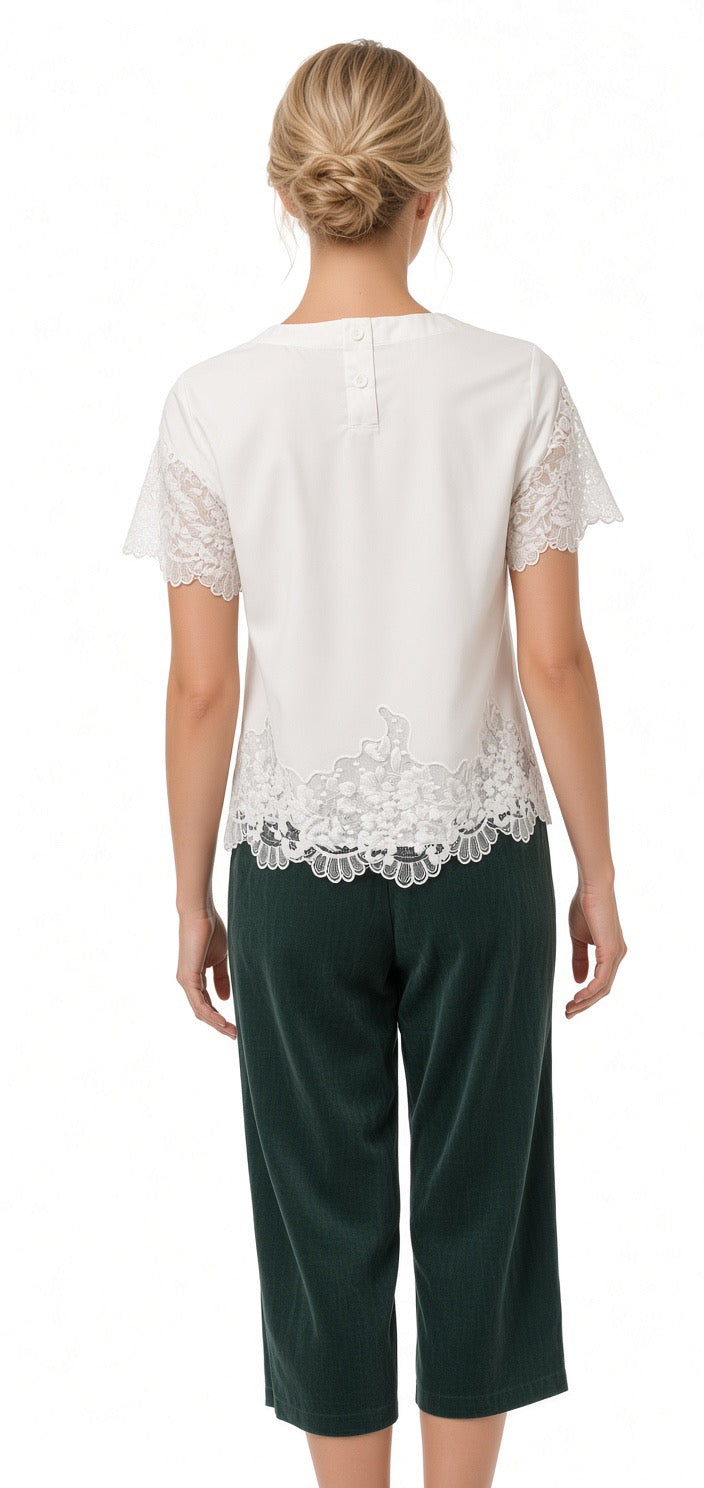 Pristine White  Lace Blouse