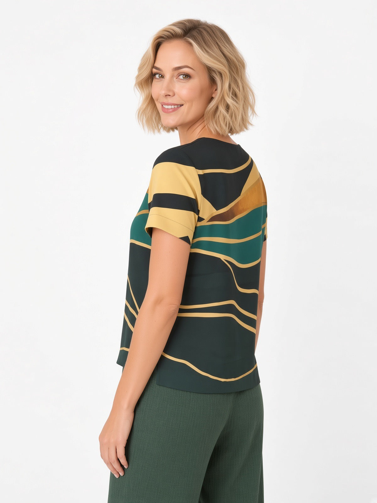Gold And Emeralds Women Blouse