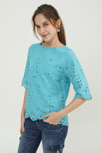 Turquoise Square Women Blouse