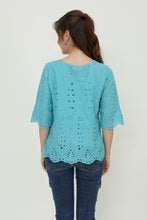 Turquoise Square Women Blouse