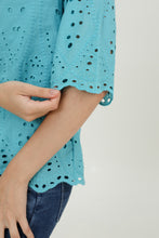 Turquoise Square Women Blouse