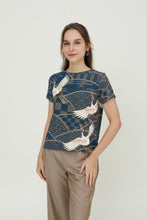 Royal Blue Crane Women Blouse