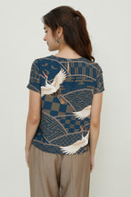 Royal Blue Crane Women Blouse