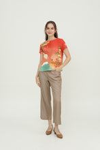 Crimson Crane Oriental Blouse