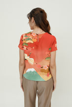 Crimson Crane Oriental Blouse