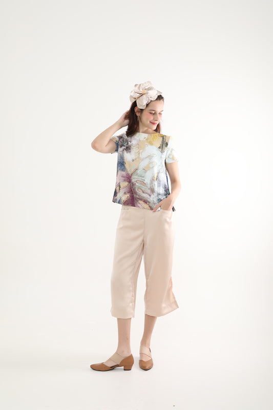 Champagne Satin Culottes  ( NEW )