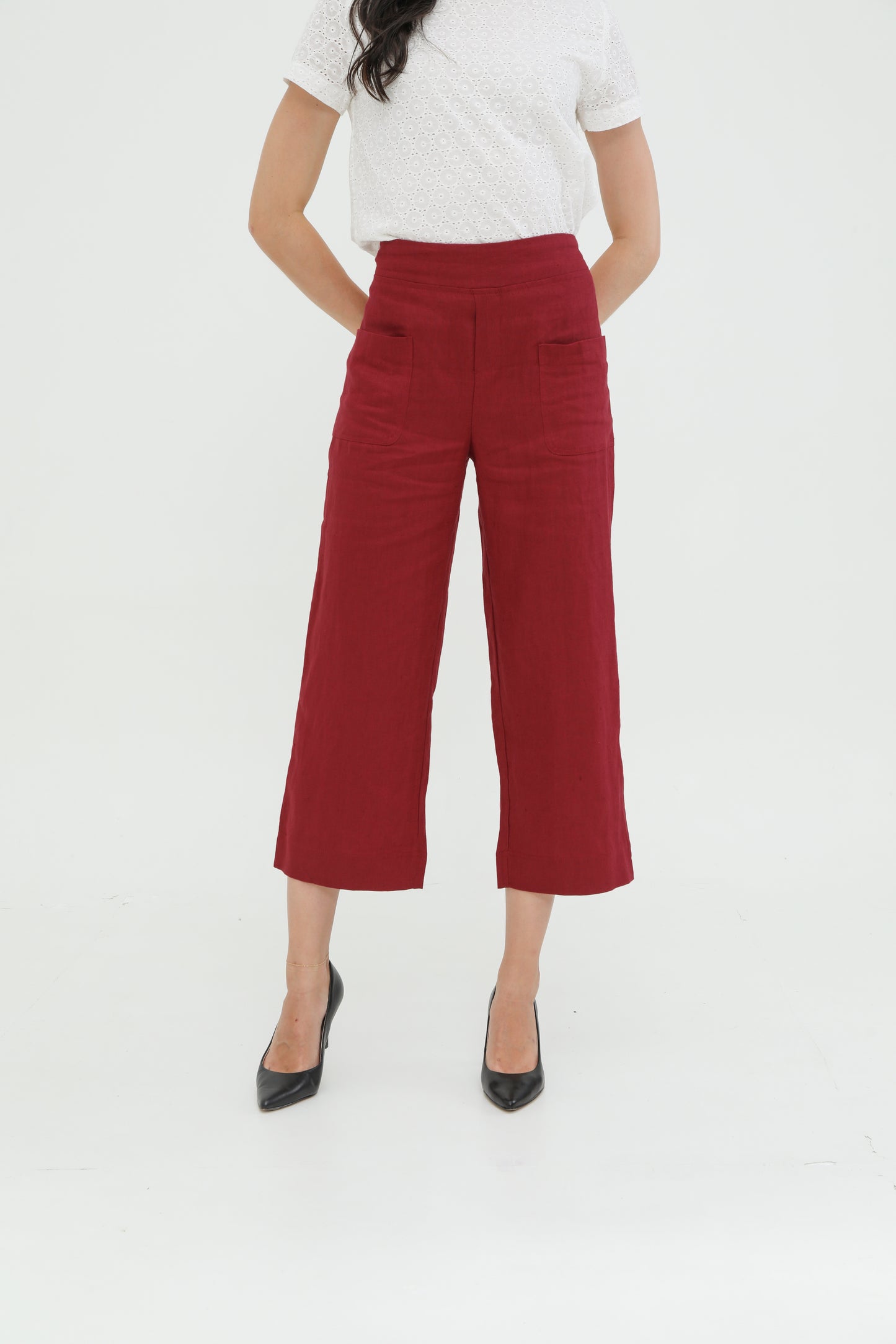 Maroon Long Culottes  ( NEW )