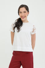 White Lace Sleeved Women Blouse