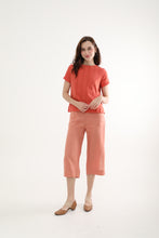 Tangerine Eyelet Women Blouse