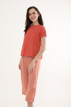 Tangerine Eyelet Women Blouse