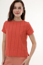 Tangerine Eyelet Women Blouse