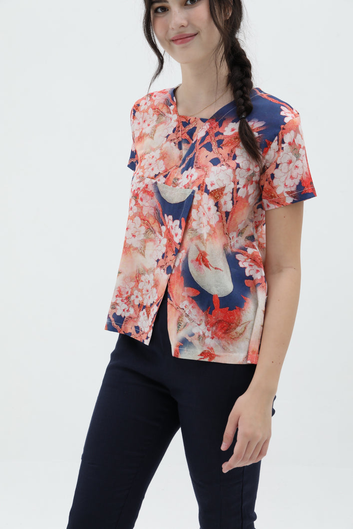 Akio Floral Kimono Blouse