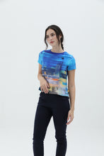 City Graphic Blue Women Blouse