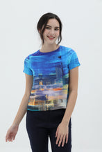 City Graphic Blue Women Blouse