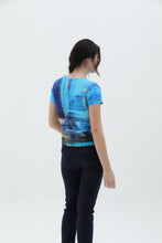 City Graphic Blue Women Blouse