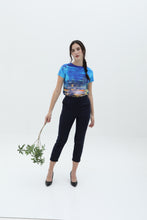 City Graphic Blue Women Blouse