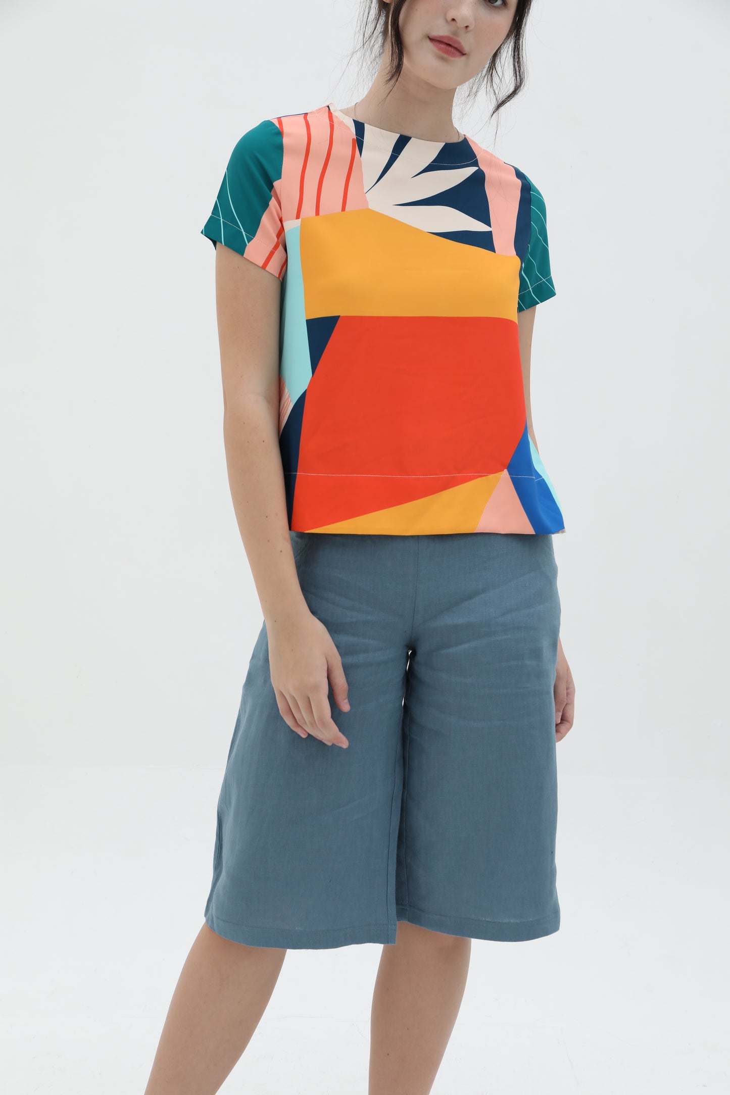 Mod Contemporary Prints Women Blouse