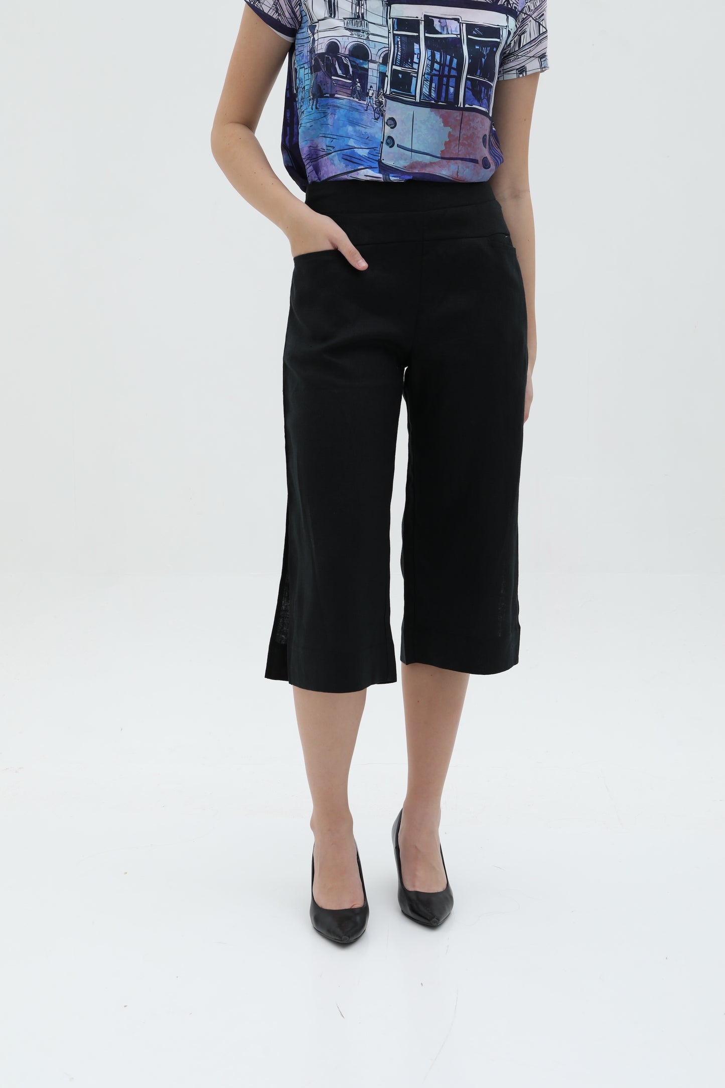 Ai Side Slit Women Culottes  Pants