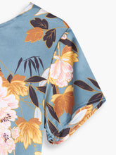 The Mildred Floral Blouse Turquoise