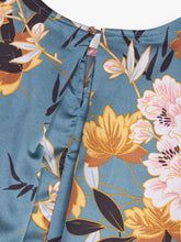 The Mildred Floral Blouse Turquoise