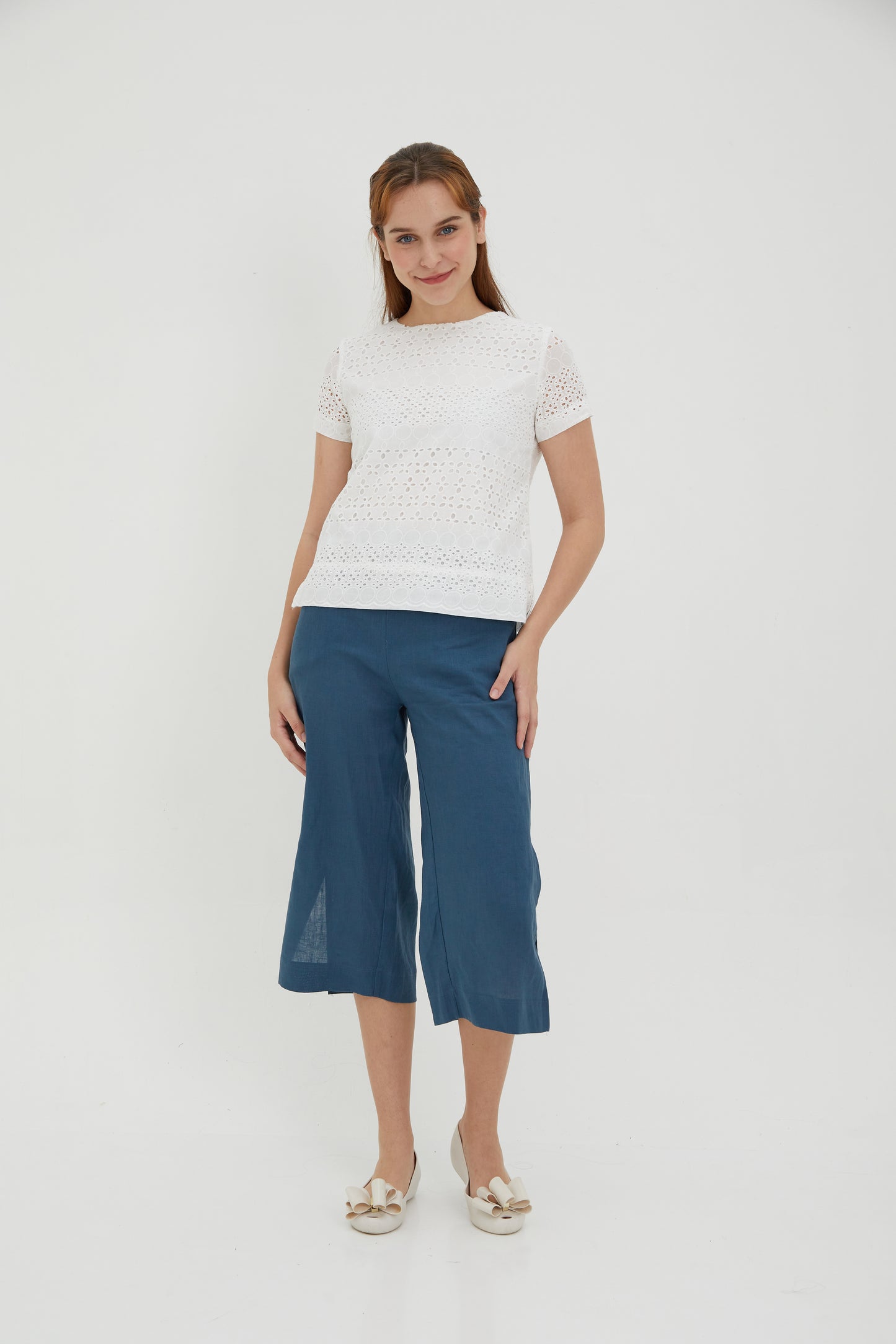 Aya Women Eyelet Lace Blouse