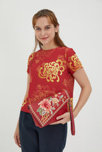 Red & Gold Women Blouse