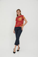 Red & Gold Women Blouse