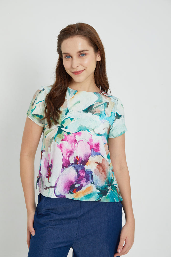 Green Orchids Women Blouse